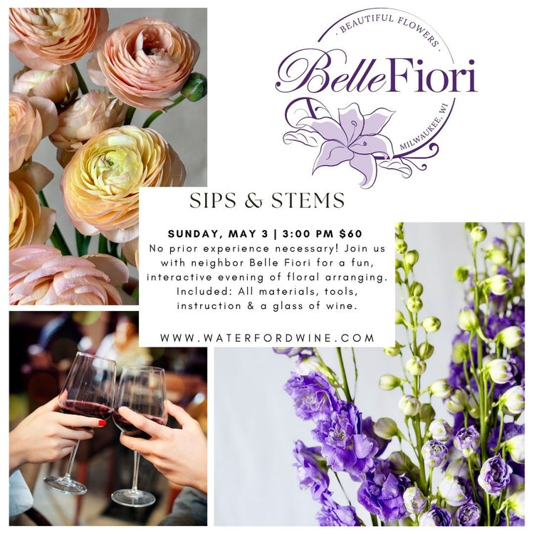 Sips & Stems Spring Flower Arranging with Belle Fiori - Milwaukee Only