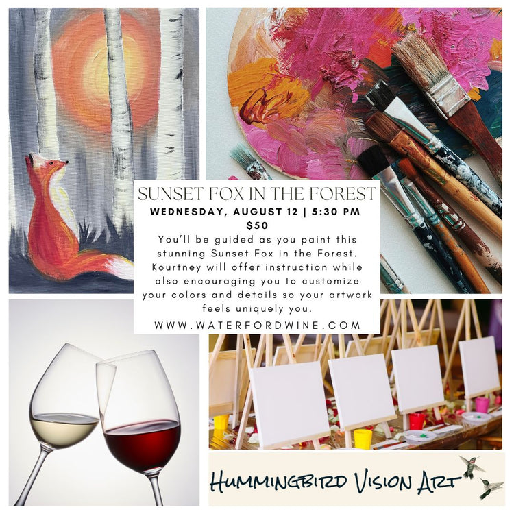 Paint & Sip: Sunset Fox in the Forest with Hummingbird Vision Arts - Milwaukee
