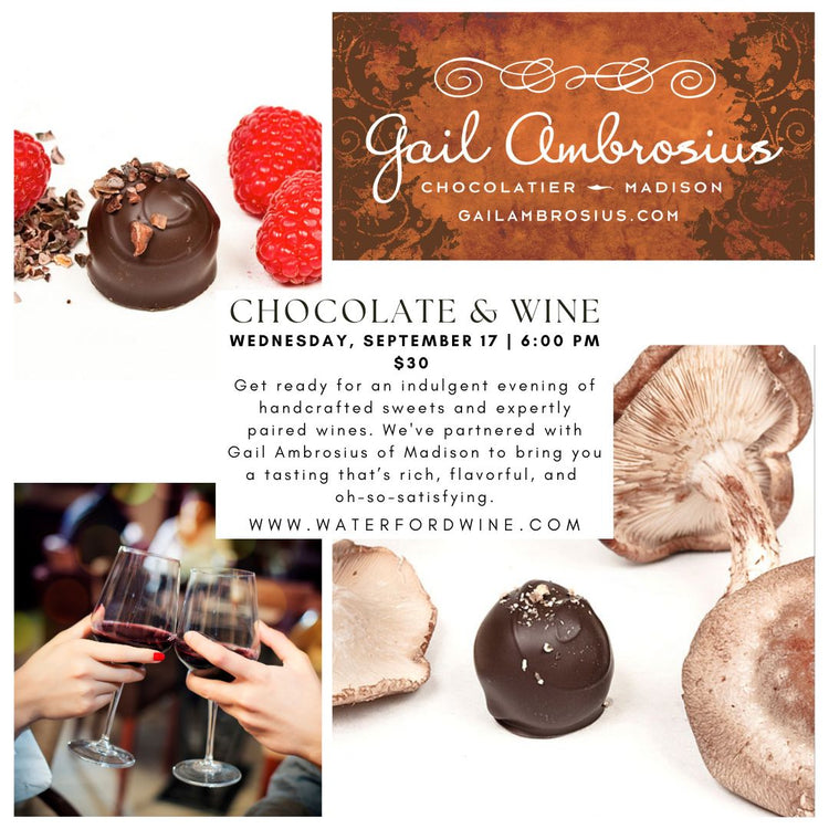 Chocolate & Wine Pairing with Gail Ambrosius - Madison Only