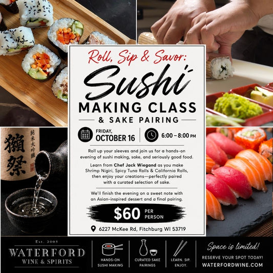 Roll, Sip & Savor: A Sushi-Making & Sake Pairing Class - Madison