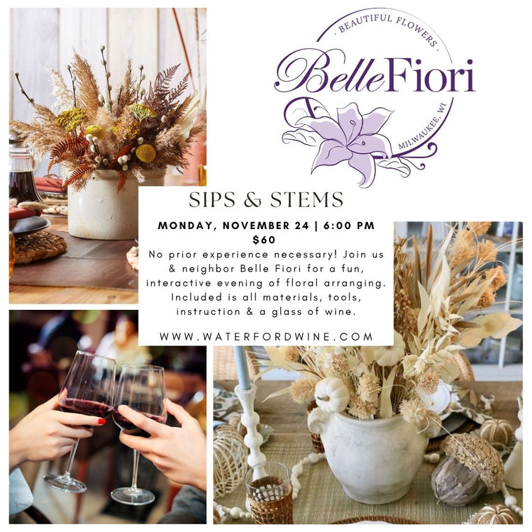 Sips & Stems Fall Flower Arranging with Belle Fiori - Milwaukee Only