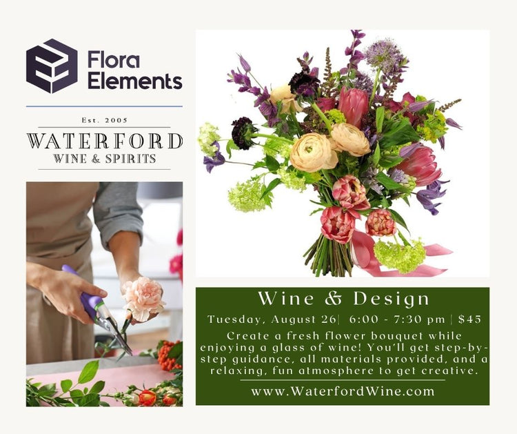 Wine & Design - Floral Workshop with Flora Elements - Delafield Only