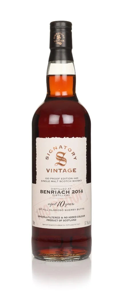 Signatory Benriach 10 Year Old 2014 - 100 Proof Edition #40