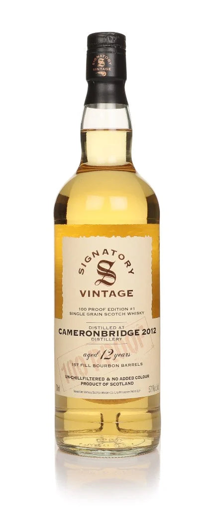 Signatory Cameronbridge 12 Year Old 2012 - 100 Proof Grain Edition #1