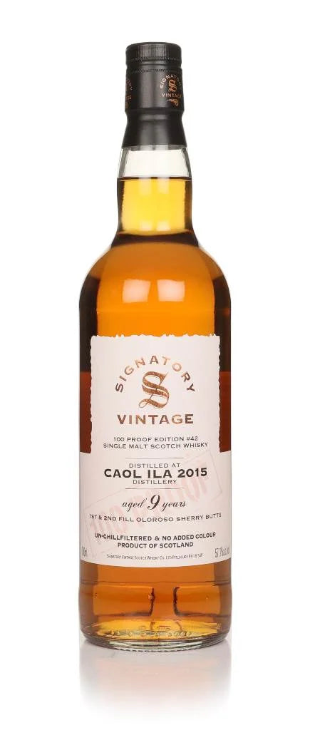 Signatory Caol Ila 9 Year Old 2015 - 100 Proof Edition #42