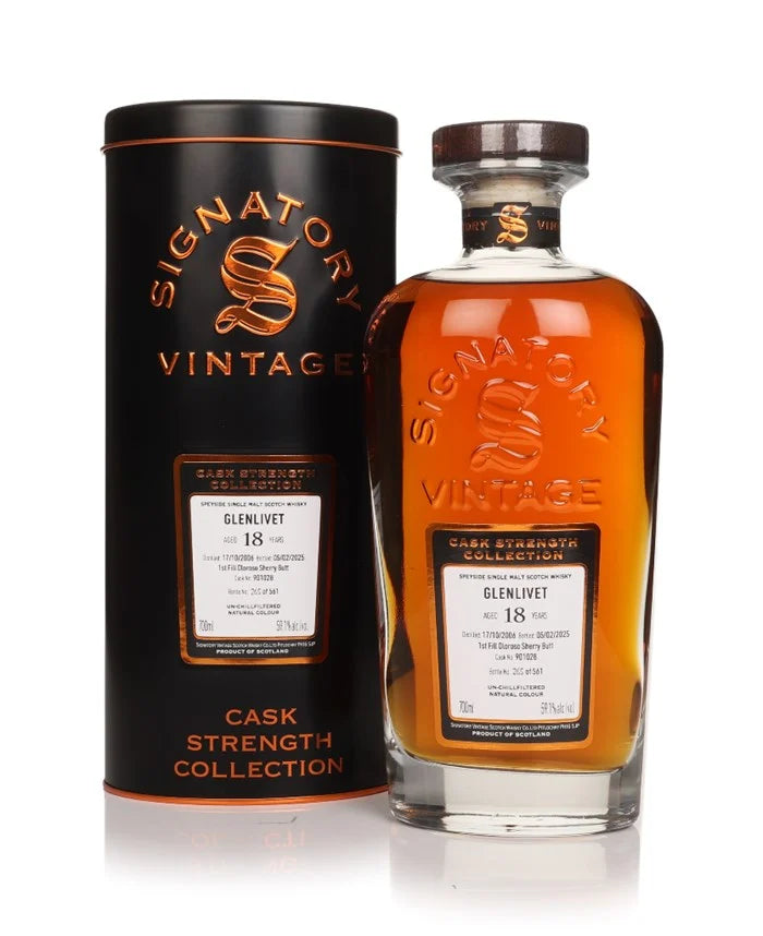 Signatory Glenlivet 18 Year Old 2006 (cask 901028) - Cask Strength Col