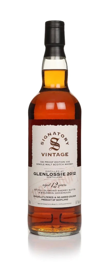 Signatory - Glenlossie 12 Year Old 2012 - 100 Proof Edition #35