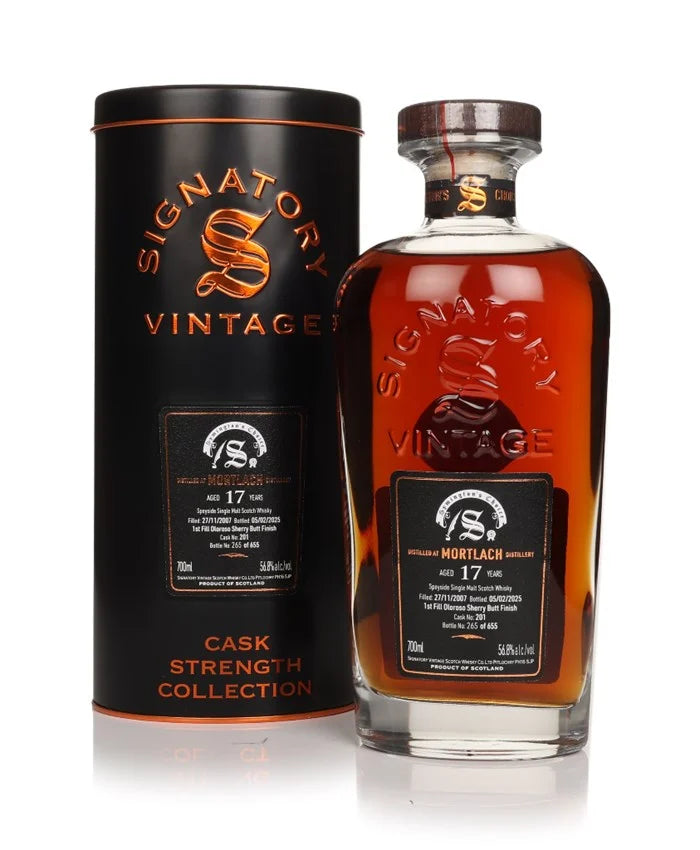 Signatory Mortlach 17 Year Old 2007 (cask 203) - Cask Strength Collection