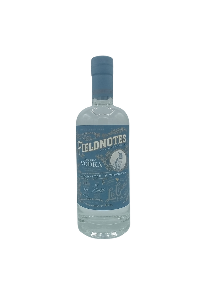 La Crosse Distilling Fieldnotes Organic Vodka
