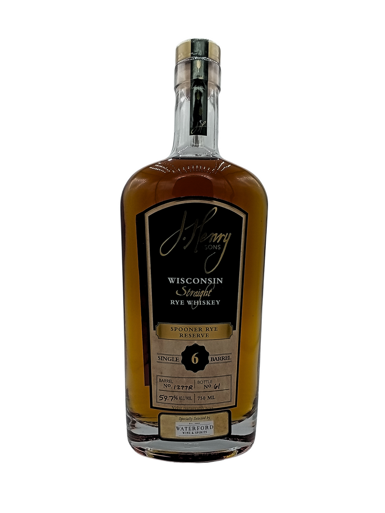 J Henry 6 Year Spooner Rye Waterford Private Barrel