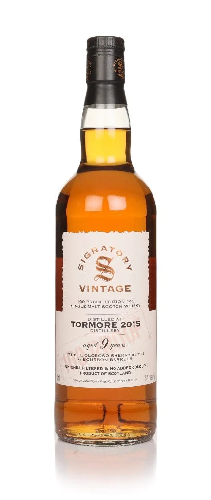 Signatory Tormore 9 Year Old 2015 - 100 Proof Edition #45