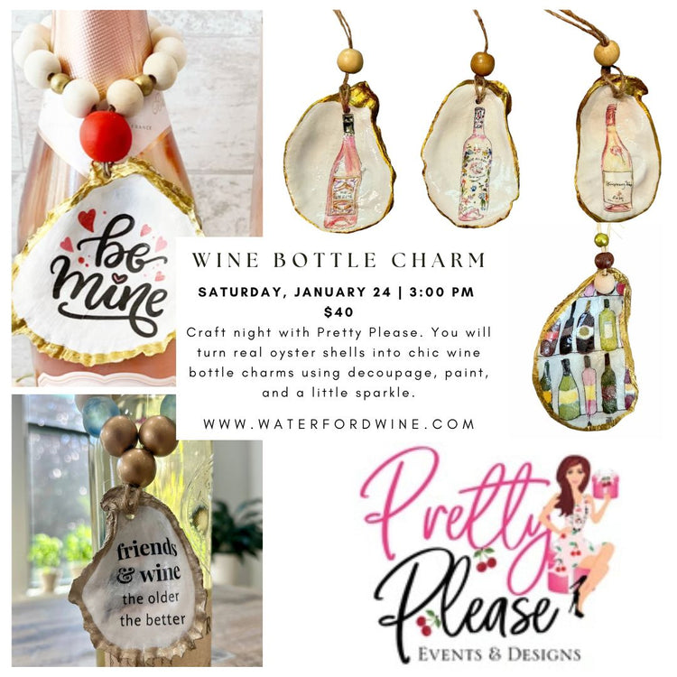 Sip & Create: Decoupage Oyster Shell Wine Charm - Delafield