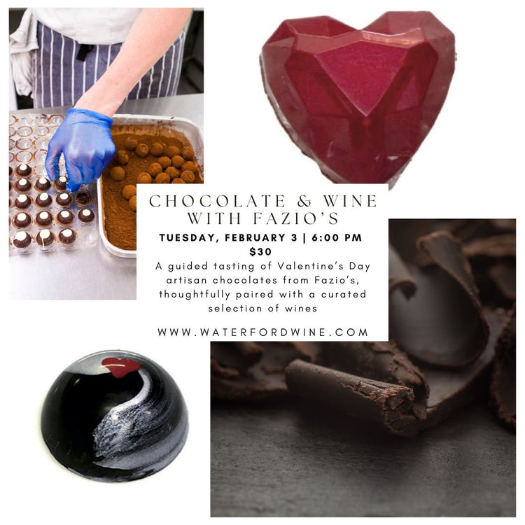 Valentine's Chocolate & Wine Pairing with Fazio's Chocolates - Delafield Only
