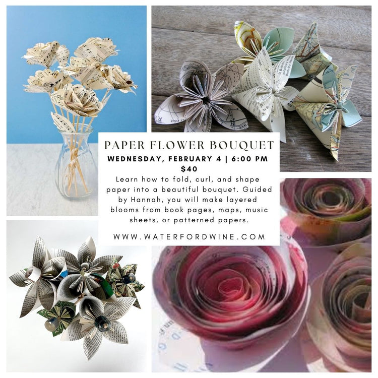 Sip & Create: Paper Flower Bouquets - Delafield