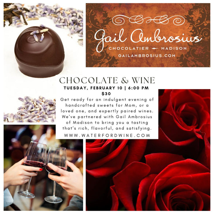 Winter Chocolate & Wine Pairing with Gail Ambrosius - Madison Only