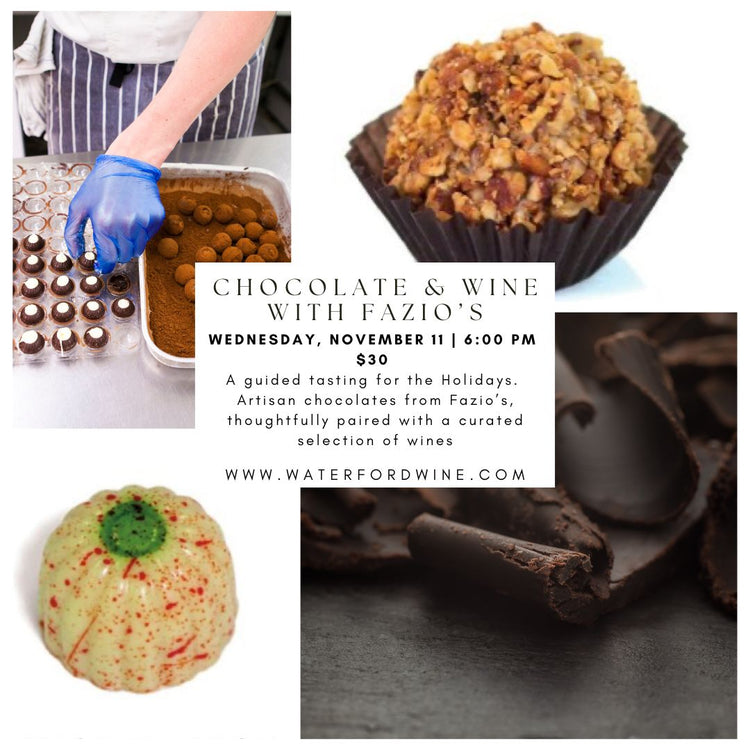 Holiday Chocolate & Wine Pairing with Fazio's Chocolates - Delafield Only