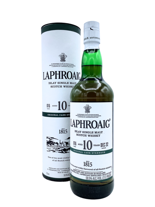 Laphroaig Cask Strength 10-year Islay Single Malt Scotch