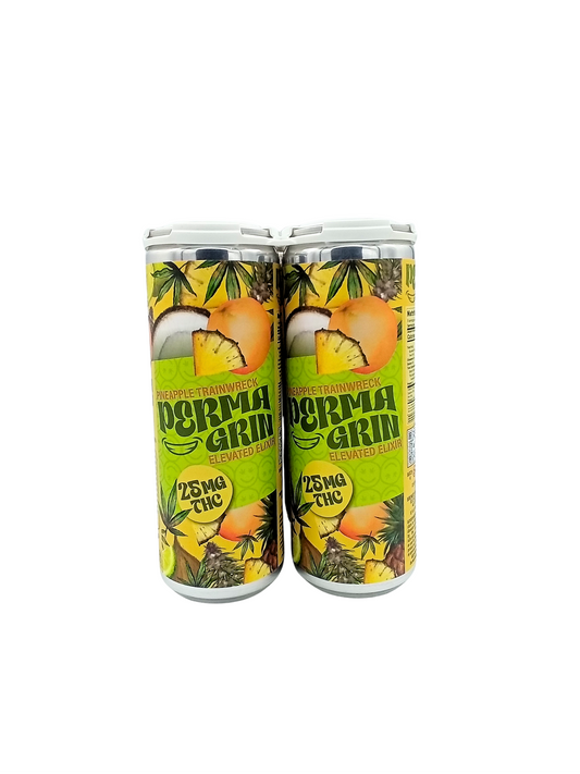 Humble Forager Perma Grin Pineapple Trainwreck 25MG THC 4pk 12oz Cans
